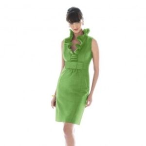 Alfred Sung Vibrant Appletini Green Ruffle Dress